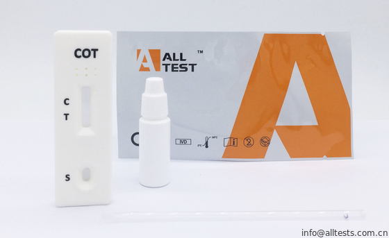 Good price COT Rapid Test Cassette Drug Abuse Test Kit for Nikotine Metabolite FDA 510K W pełnej krwi / surowicy / osoczu w Internecie