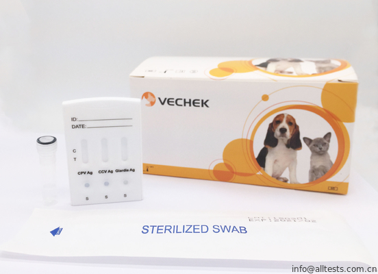 Good price Canine CPV + CCV + Giardia Lamblia Antigen Combo Zestaw szybkiej szybkiej diagnostyki w Internecie