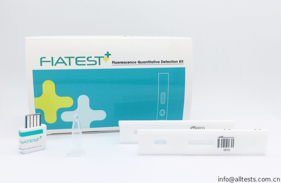 Good price Zestaw testów diagnostycznych mioglobiny (MYO) Zastosowanie przez analizator fluorescencji Fiatest w teście immunologicznym w ludzkiej pełnej krwi / surowicy / osoczu w Internecie