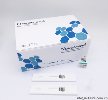 Good price Zestaw testów diagnostycznych mioglobiny Zastosowanie przez Novatrend fluorescencja Analizator immunologiczny W ludzkiej krwi pełnej / surowicy / osoczu w Internecie
